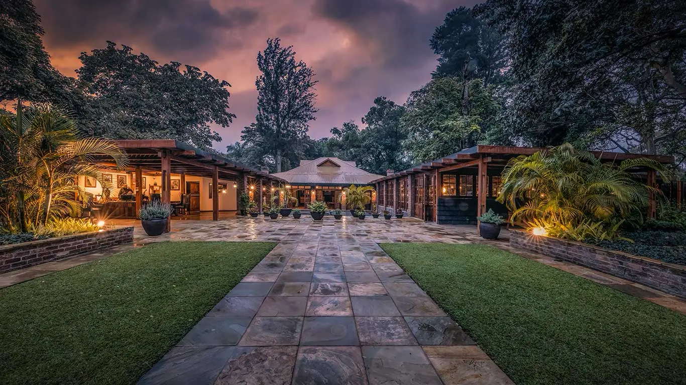 Arusha Coffee Lodge Early Morning Reception Area